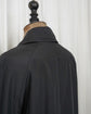 90s HERMES PARIS LEATHER TRIMMED CUFFS & ZIP POCKET BALMACAAN COAT MADE IN FRANCE