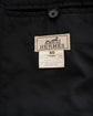 90s HERMES PARIS LEATHER TRIMMED CUFFS & ZIP POCKET BALMACAAN COAT MADE IN FRANCE