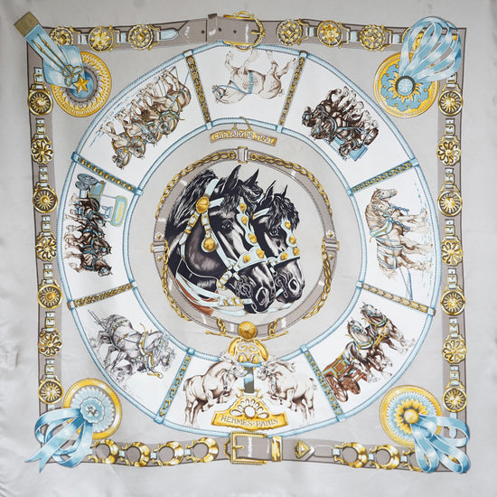 90s HERMES カレ90"Chevaux de Trait"