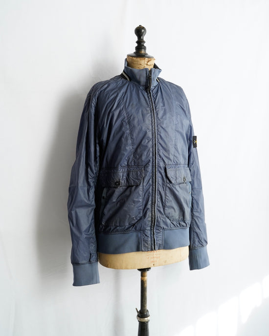 Made in ITARY 2011ss stone island stand collar nylon rib jacket