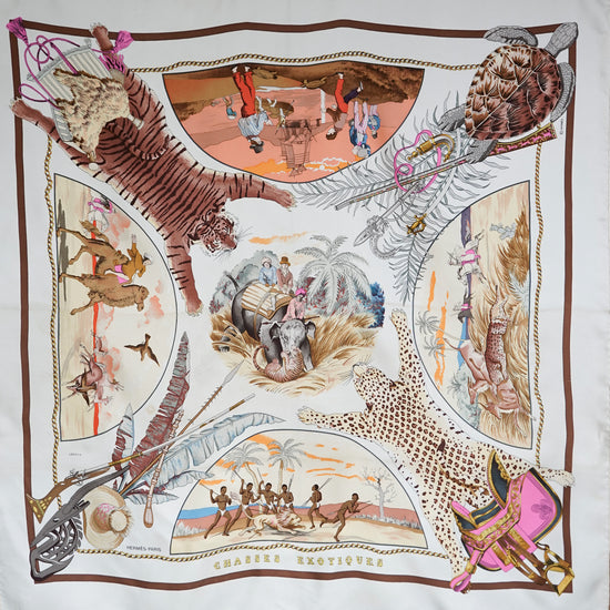 HERMES カレ90"Chasses Exotiques"