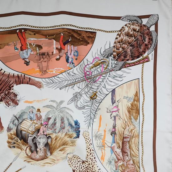 HERMES カレ90"Chasses Exotiques"