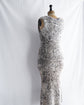 SILK FUR V-NECK DRESS