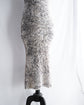 SILK FUR V-NECK DRESS