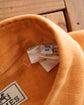 90s HERMÈS Paris  Iconic Hermès Orange Linen B.D Shirt with Crest Embroidery Made in France