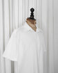90s HERMÈS Paris  Open Collar Short Sleeve Cotton Shirt  Made in France