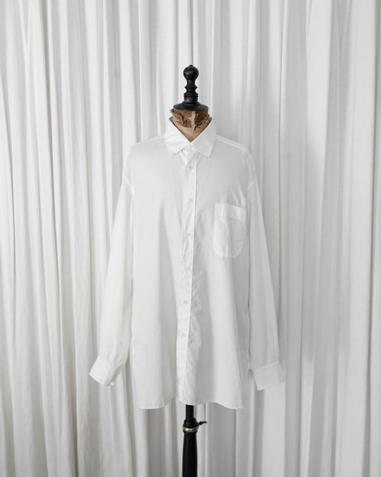 90s HERMÈS Paris  "CHEMISES SUR MESURE" Serie Button Cotton Shirt  Made in France
