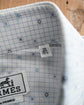 90s HERMÈS Paris  "OXH" Grid Check Jacquard Serie Button Cotton B.D Shirt Made in France