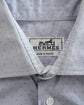 HERMÈS Paris Micro "H" Grid Serie Button Check Cotton Shirt Made in France
