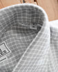 90s HERMÈS Paris  Star Mark Grid Jacquard Serie Button Cotton B.D Shirt Made in France
