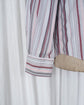 90s HERMÈS Paris  Multi Stripe Serie Button Cotton Shirt Made in France
