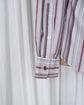 90s HERMÈS Paris  Multi Stripe Serie Button Cotton Shirt Made in France