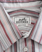 90s HERMÈS Paris  Multi Stripe Serie Button Cotton Shirt Made in France