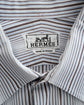 90s HERMÈS Paris  Multi Stripe Serie Button Cotton Shirt Made in France