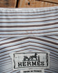 90s HERMÈS Paris  Multi Stripe Serie Button Cotton Shirt Made in France