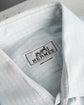 HERMES Made in France Serie button Blue check shirt