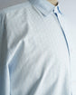 HERMES Made in France Serie button Blue stripe shirt