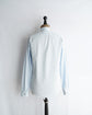 HERMES Made in France Serie button Blue stripe shirt