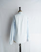 HERMES Made in France Serie button Blue stripe shirt