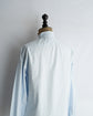 HERMES Made in France Serie button Blue stripe shirt