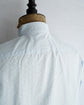 HERMES Made in France Serie button Blue stripe shirt