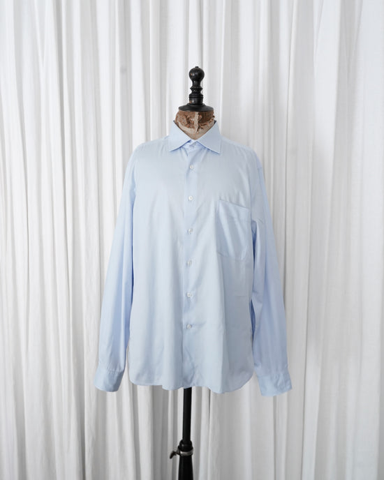 90s HERMÈS Paris  "CHEMISES SUR MESURE" Serie Button Cotton Shirt  Made in France