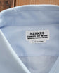 90s HERMÈS Paris  "CHEMISES SUR MESURE" Serie Button Cotton Shirt  Made in France