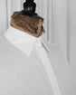 CECILIE BAHNSEN  Cotton Ribbon Cuff Peplum Blouse