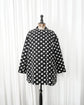 ASPESI Cut Jacquard Dot Asymmetric No Collar Coat Made in ITARY