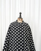 ASPESI Cut Jacquard Dot Asymmetric No Collar Coat Made in ITARY