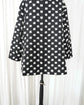 ASPESI Cut Jacquard Dot Asymmetric No Collar Coat Made in ITARY