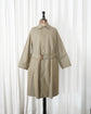 80s Burberrys "Single Raglan Sleeve" Cotton Balmacaan Coat with Belt