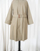 80s Burberrys "Single Raglan Sleeve" Cotton Balmacaan Coat with Belt
