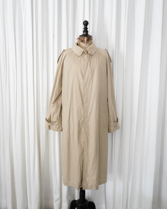 80s allegri "Design by Giorgio Armani" moda impermeabile "OSLO DOUBLE" Cotton Trench Coat Made in ITARY