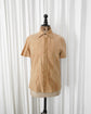 90s HERMÈS PARIS  Lambskin Suede Stripe Stitched Shirt Made in France