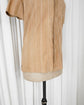 90s HERMÈS PARIS  Lambskin Suede Stripe Stitched Shirt Made in France