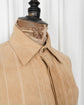 90s HERMÈS PARIS  Lambskin Suede Stripe Stitched Shirt Made in France