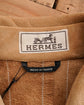 90s HERMÈS PARIS  Lambskin Suede Stripe Stitched Shirt Made in France