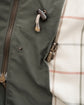 90s Loro Piana "HORSEY" Storm System Field Jacket Leather Collar  with Chin Strap