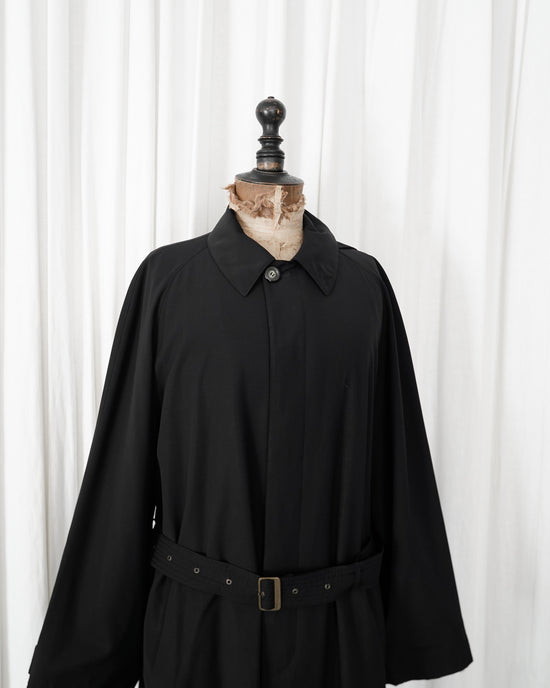 90s GIORGIO ARMANI CLASSICO "Loro Piana STORM SYSTEM" Wool Belted Long Coat MADE IN ITALY