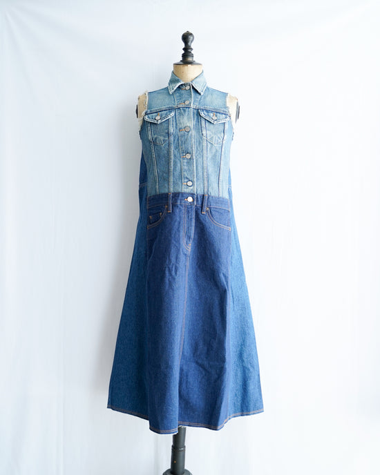 MM6 Maison Margiela Made in ITARY patchwork denim dress