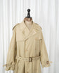 80s Yves Saint Laurent  Cotton Gabardine Double Breasted Trench Coat