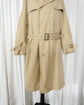 80s Yves Saint Laurent  Cotton Gabardine Double Breasted Trench Coat