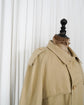 80s Yves Saint Laurent  Cotton Gabardine Double Breasted Trench Coat