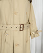 80s Yves Saint Laurent  Cotton Gabardine Double Breasted Trench Coat