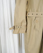 80s Yves Saint Laurent  Cotton Gabardine Double Breasted Trench Coat