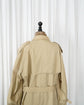 80s Yves Saint Laurent  Cotton Gabardine Double Breasted Trench Coat