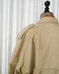 80s Yves Saint Laurent  Cotton Gabardine Double Breasted Trench Coat