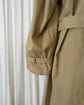 80s Yves Saint Laurent  Cotton Gabardine Double Breasted Trench Coat