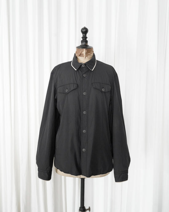 ARMANI COLLEZIONI Water Repellent Piping Trimmed Shirt Jacket